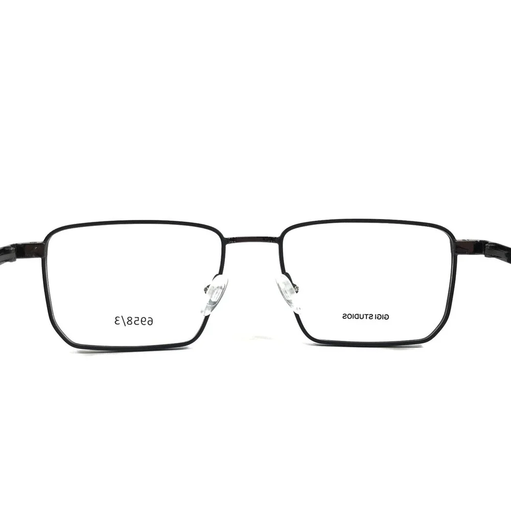 Gigi Studios Eyeglasses Frames TURING 6953/3 Black Gray Gunmetal 55-19-150